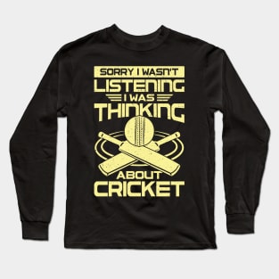 Funny Cricket Player Gift Long Sleeve T-Shirt